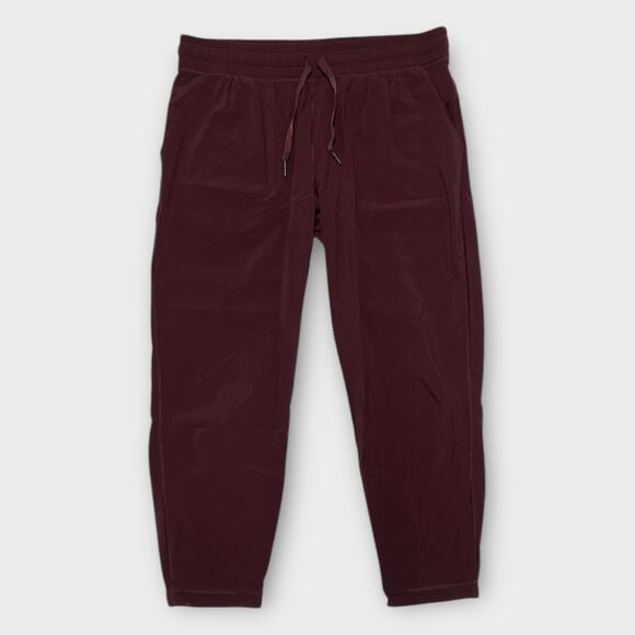 Lululemon Namaskar Crop in Garnet Drawstring Casual Athleisure Size 8 - Picture 1 of 7